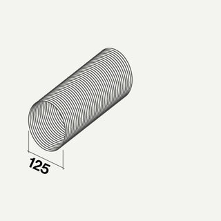 Ø125x800-3000 - Tubo in alluminio estensibile fino a 3 metri